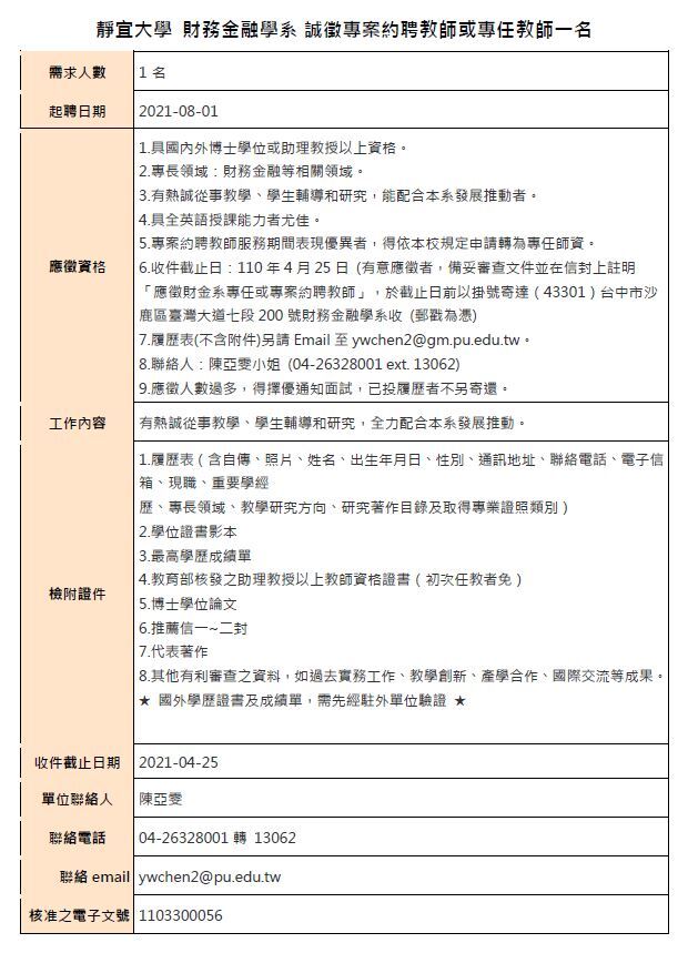 徵才資訊